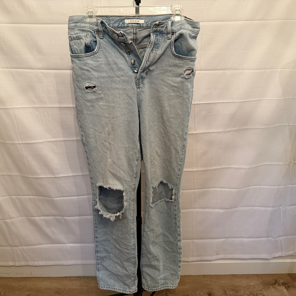 PacSun Light Blue Distressed Boyfriend Jeans
